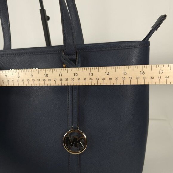 MICHAEL KORS LEATHER LOGO Navy Sady‎ Large Tote Bag IM-1904 F19 35T7GD4T7L 406 - Picture 9 of 16